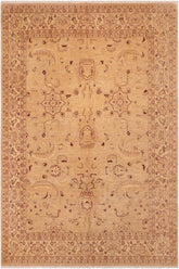 handmade Traditional Kafkaz Tan Beige Hand Knotted RECTANGLE 100% WOOL area rug 8 x 10